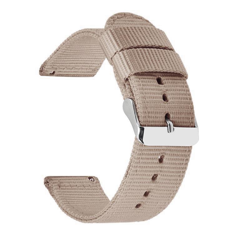 Stainless Steel Pin Buckle Solid Color Nylon Canvas Watch Band, 18mm, 20mm, 22mm, 24mm