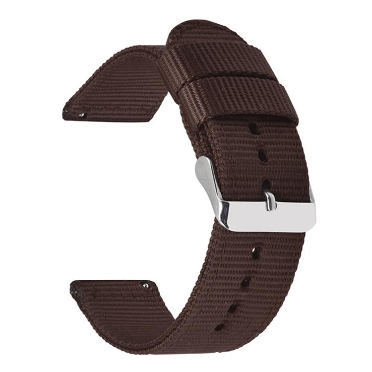 Stainless Steel Pin Buckle Solid Color Nylon Canvas Watch Band, 18mm, 20mm, 22mm, 24mm