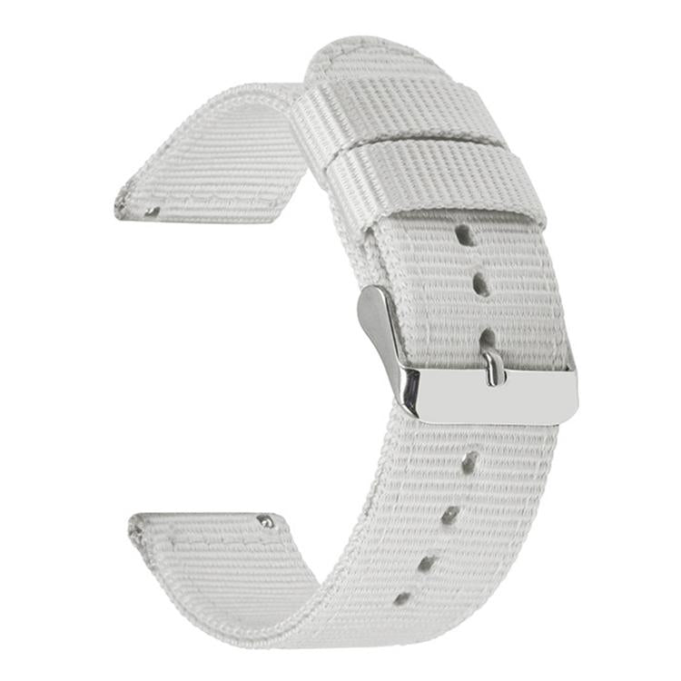 Stainless Steel Pin Buckle Solid Color Nylon Canvas Watch Band, 18mm, 20mm, 22mm, 24mm