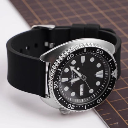 Stainless Steel Silver Pin Buckle Solid Color Silicone Waterproof Watch Band, 10mm, 12mm, 14mm, 15mm, 16mm, 18mm, 19mm