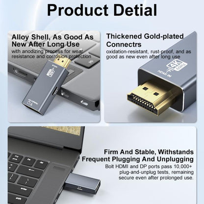 4K 60Hz HDMI Male to DP Female HD Adapter