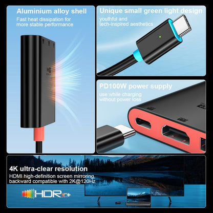 3 in 1 Type-C to HDMI + USB 3.0 + Type-C PD Charging Port Desktop Docking Station