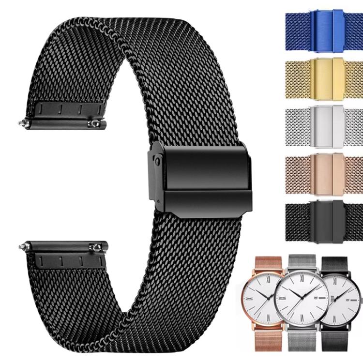 Milanese Buckle Stainless Steel Watch Band, 8mm, 10mm, 12mm, 13mm, 14mm, 15mm, 16mm, 17mm, 18mm, 19mm, 20mm, 21mm, 22mm, 24mm