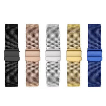 Milanese Buckle Stainless Steel Watch Band, 8mm, 10mm, 12mm, 13mm, 14mm, 15mm, 16mm, 17mm, 18mm, 19mm, 20mm, 21mm, 22mm, 24mm