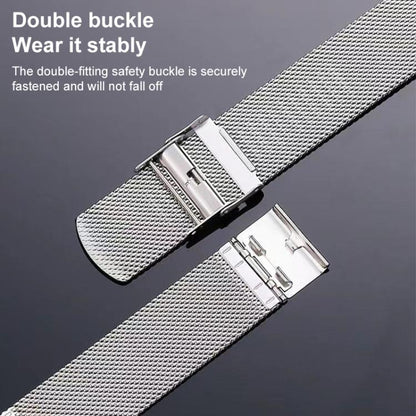 Milanese Buckle Stainless Steel Watch Band, 8mm, 10mm, 12mm, 13mm, 14mm, 15mm, 16mm, 17mm, 18mm, 19mm, 20mm, 21mm, 22mm, 24mm