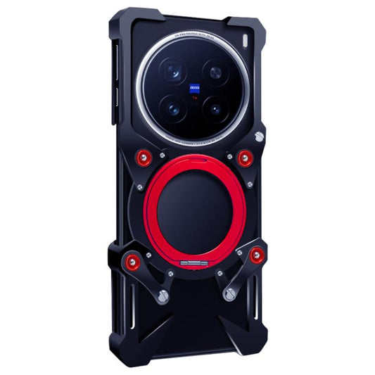 Rotating Bracket Hollow Metal Phone Case with Lanyard, For vivo X100 Ultra, For vivo iQOO Z9x, For vivo iQOO Z9, For vivo iQOO Z9 Turbo, For vivo S18 Pro, For vivo S18, For vivo X100 Pro, For vivo X100, For vivo S17 Pro, For vivo S17, For vivo S17e    ...