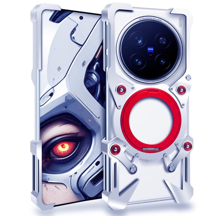 Rotating Bracket Hollow Metal Phone Case with Lanyard, For vivo S19, For vivo X100s Pro, For vivo X100s, For vivo X100 Ultra, For vivo iQOO Z9x, For vivo iQOO Z9, For vivo iQOO Z9 Turbo, For vivo S18 Pro, For vivo S18, For vivo X100 Pro, For vivo X100 ...