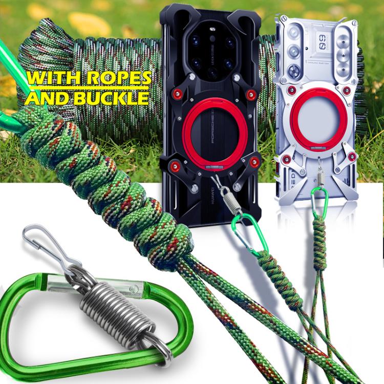 Rotating Bracket Hollow Metal Phone Case with Lanyard, For vivo X80