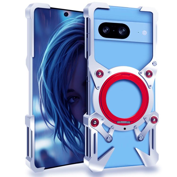 Rotating Bracket Hollow Metal Phone Case with Lanyard, For Google Pixel 10a, For Google Pixel 10 Pro XL, For Google Pixel 10 Pro, For Google Pixel 10, For Google Pixel 9a, For Google Pixel 9 Pro XL, For Google Pixel 9 Pro, For Google Pixel 9           ...