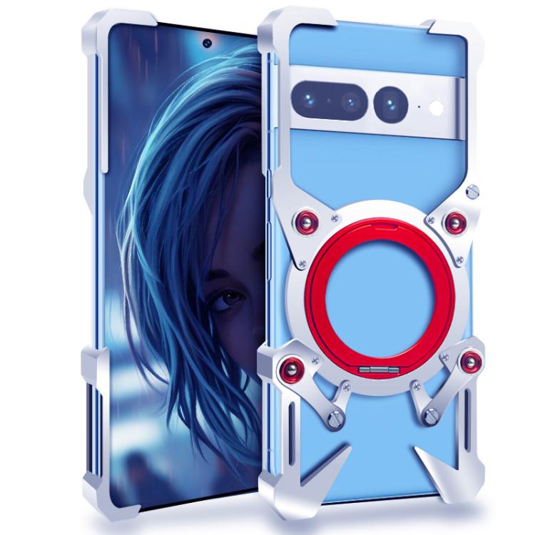 Rotating Bracket Hollow Metal Phone Case with Lanyard, For Google Pixel 10a, For Google Pixel 10 Pro XL, For Google Pixel 10 Pro, For Google Pixel 10, For Google Pixel 9a, For Google Pixel 9 Pro XL, For Google Pixel 9 Pro, For Google Pixel 9           ...