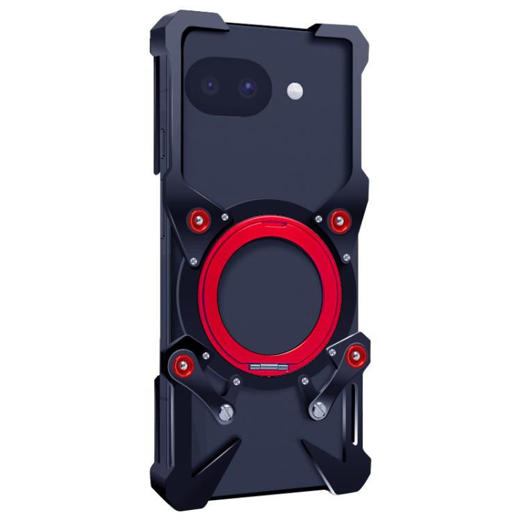 Rotating Bracket Hollow Metal Phone Case with Lanyard, For Google Pixel 10a, For Google Pixel 10 Pro XL, For Google Pixel 10 Pro, For Google Pixel 10, For Google Pixel 9a, For Google Pixel 9 Pro XL, For Google Pixel 9 Pro, For Google Pixel 9           ...