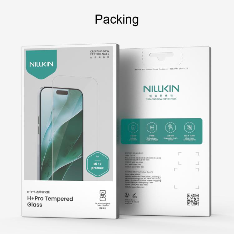 NILLKIN H+Pro 0.2mm 9H Explosion-proof Tempered Glass Film, For Xiaomi 17 Pro Max, For Xiaomi 17 / 17 Pro