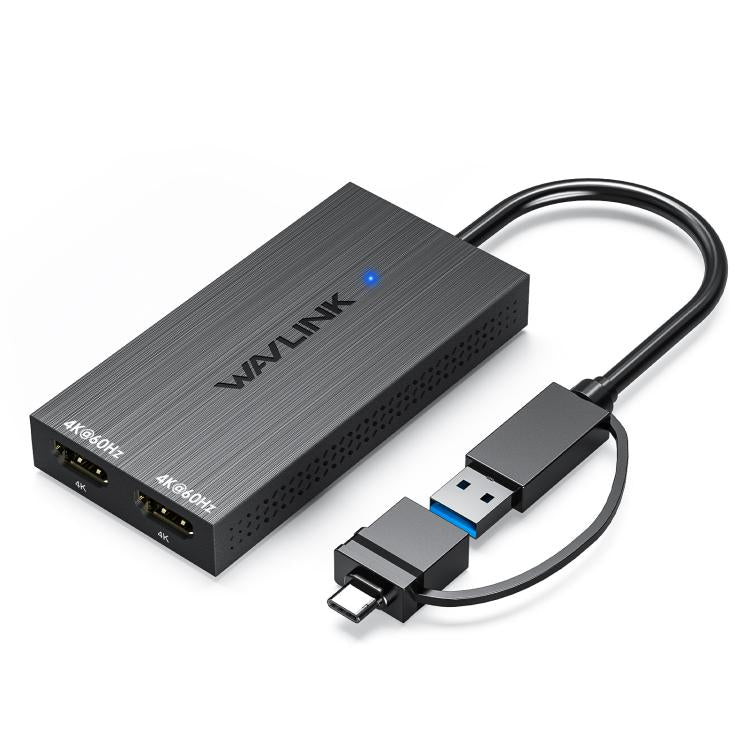 WAVLINK WL-UG6902H USB-A and USB-C / Type-C to Dual HDMI 4K 60Hz Display Adapter