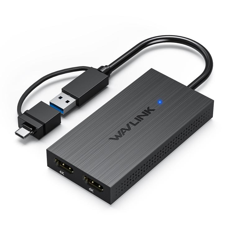 WAVLINK WL-UG6902H USB-A and USB-C / Type-C to Dual HDMI 4K 60Hz Display Adapter