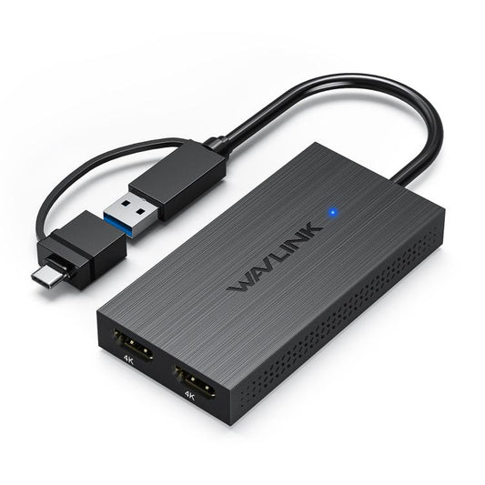 WAVLINK WL-UG6902H USB-A and USB-C / Type-C to Dual HDMI 4K 60Hz Display Adapter