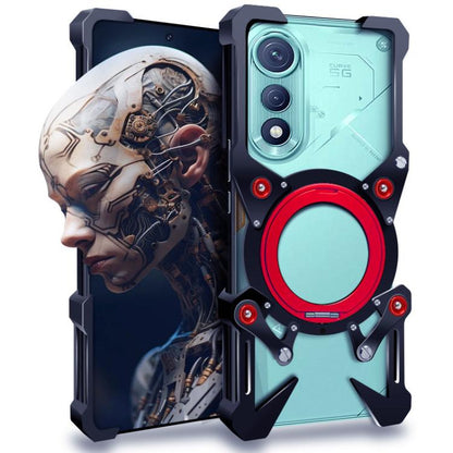 Rotating Bracket Hollow Metal Phone Case with Lanyard, For Tecno Pova Curve 2, For Tecno Camon 50 Ultra 5G, For Tecno Camon 50 Pro 4G, For Tecno Camon 50 4G, For Tecno Pova Slim, For Tecno Spark Slim, For Tecno Pova 7 Pro 5G, For Tecno Pova 7 5G       ...