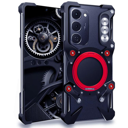 Rotating Bracket Hollow Metal Phone Case with Lanyard, For Tecno Pova Curve 2, For Tecno Camon 50 Ultra 5G, For Tecno Camon 50 Pro 4G, For Tecno Camon 50 4G, For Tecno Pova Slim, For Tecno Spark Slim, For Tecno Pova 7 Pro 5G, For Tecno Pova 7 5G       ...