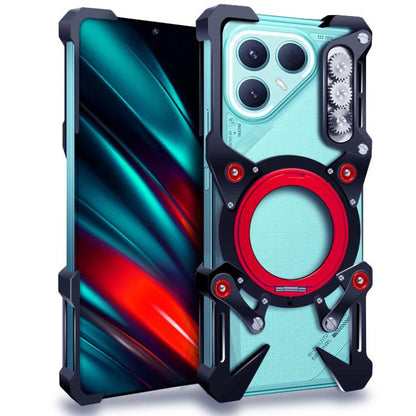 Rotating Bracket Hollow Metal Phone Case with Lanyard, For Tecno Pova Curve 2, For Tecno Camon 50 Ultra 5G, For Tecno Camon 50 Pro 4G, For Tecno Camon 50 4G, For Tecno Pova Slim, For Tecno Spark Slim, For Tecno Pova 7 Pro 5G, For Tecno Pova 7 5G       ...