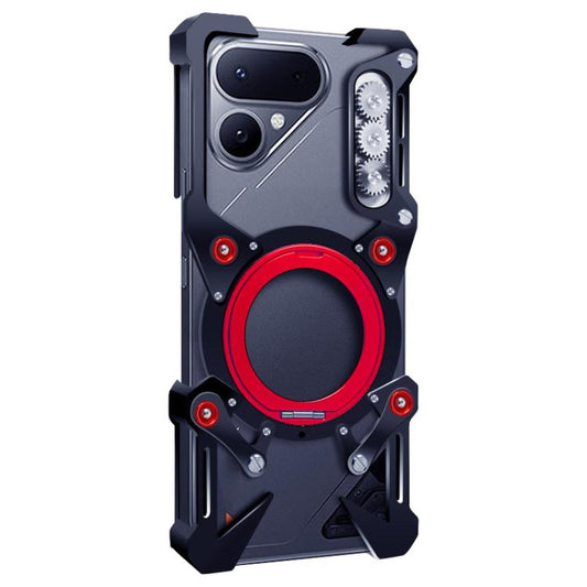 Rotating Bracket Hollow Metal Phone Case with Lanyard, For Tecno Pova Curve 2, For Tecno Camon 50 Ultra 5G, For Tecno Camon 50 Pro 4G, For Tecno Camon 50 4G, For Tecno Pova Slim, For Tecno Spark Slim, For Tecno Pova 7 Pro 5G, For Tecno Pova 7 5G       ...