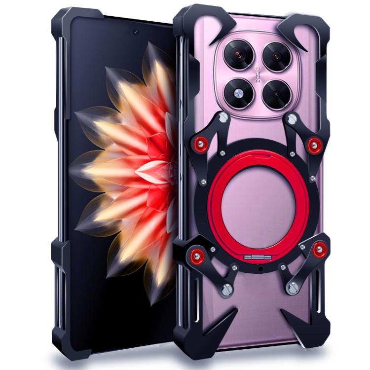 Rotating Bracket Hollow Metal Phone Case with Lanyard, For Xiaomi Poco M8 Power, For Xiaomi 17 Max 5G, For Xiaomi 17T Pro 5G, For Xiaomi 17T 5G, For Xiaomi Poco X8 Pro Max 5G, For Xiaomi Poco X8 Pro 5G, For Xiaomi Poco M8 Pro 5G, For Xiaomi Poco M8 5G ...