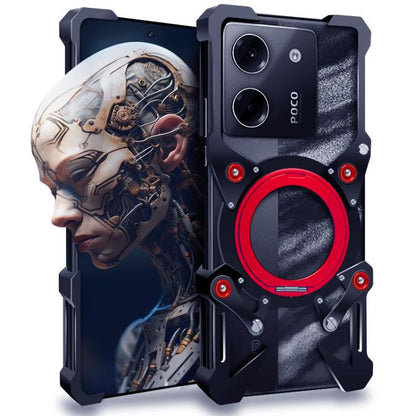 Rotating Bracket Hollow Metal Phone Case with Lanyard, For Xiaomi Poco M8 Power, For Xiaomi 17 Max 5G, For Xiaomi 17T Pro 5G, For Xiaomi 17T 5G, For Xiaomi Poco X8 Pro Max 5G, For Xiaomi Poco X8 Pro 5G, For Xiaomi Poco M8 Pro 5G, For Xiaomi Poco M8 5G ...