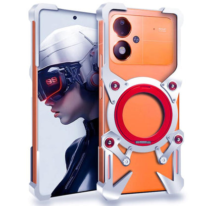 Rotating Bracket Hollow Metal Phone Case with Lanyard, For Xiaomi Poco M8 Power, For Xiaomi 17 Max 5G, For Xiaomi 17T Pro 5G, For Xiaomi 17T 5G, For Xiaomi Poco X8 Pro Max 5G, For Xiaomi Poco X8 Pro 5G, For Xiaomi Poco M8 Pro 5G, For Xiaomi Poco M8 5G ...