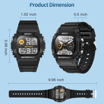 LC31 1.75 inch TFT Full Touch Screen Bluetooth Call Outdoor Sports Smart Watch with Flashlight