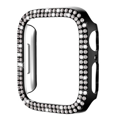 xDfind Double Row Diamond Hollow PC Watch Cover, For Apple Watch Series 6 / 5 / 4 / SE 44mm, For Apple Watch Series 6 / 5 / 4 / SE 40mm, For Apple Watch Series 11 46mm / 10 46mm, For Apple Watch Series 11 42mm / 10 42mm                                 ...