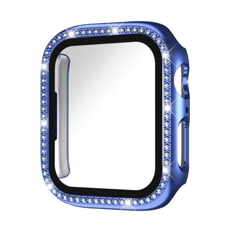 xDfind Single Row Diamond Tempered Glass Film Integrated PC Watch Case, For Apple Watch Series 44mm, For Apple Watch Series 40mm, For Apple Watch Series 11 46mm / 10 46mm, For Apple Watch Series 11 42mm / 10 42mm, For Apple Watch Ultra 3 / 2 / 1 49mm  ...