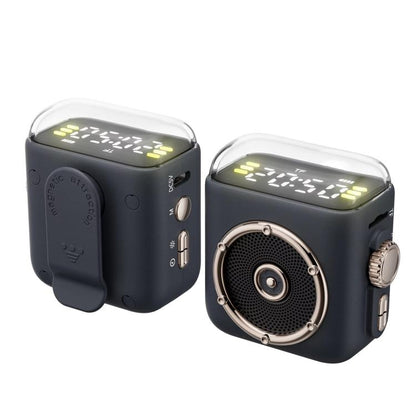 P6 Portable Bluetooth 5.0 Wireless Speaker with Clock & Night Light