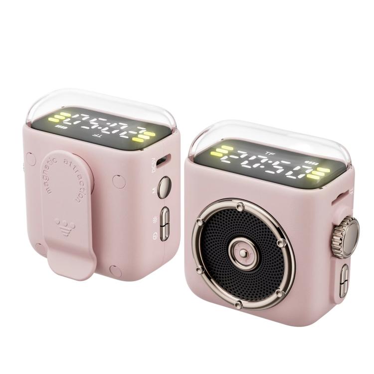 P6 Portable Bluetooth 5.0 Wireless Speaker with Clock & Night Light