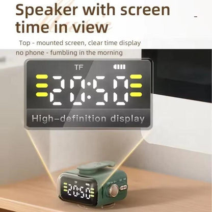 P6 Portable Bluetooth 5.0 Wireless Speaker with Clock & Night Light
