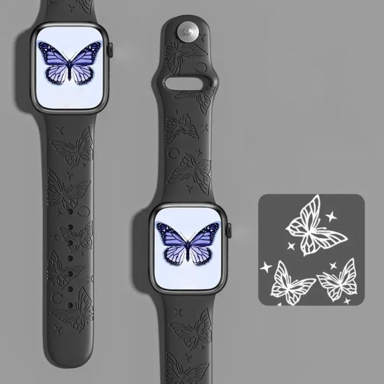 xDfind 3D Laser Engraving Silicone Watch Band, For Apple Watch 42 / 44 / 45 / 46 / 49mm, For Apple Watch 38 / 40 / 41 / S11 42mm
