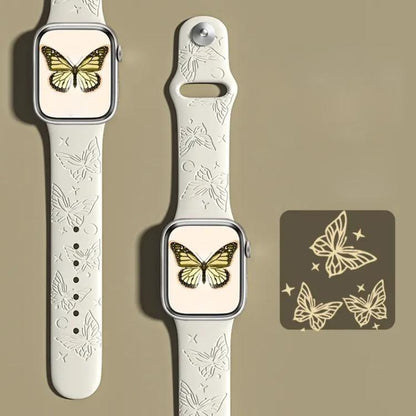 xDfind 3D Laser Engraving Silicone Watch Band, For Apple Watch 42 / 44 / 45 / 46 / 49mm, For Apple Watch 38 / 40 / 41 / S11 42mm