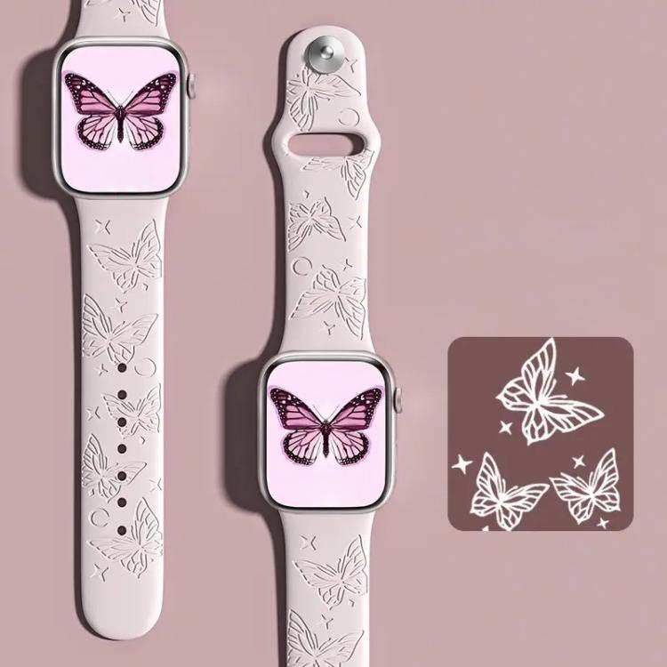 xDfind 3D Laser Engraving Silicone Watch Band, For Apple Watch 42 / 44 / 45 / 46 / 49mm, For Apple Watch 38 / 40 / 41 / S11 42mm