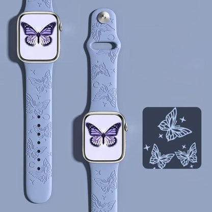 xDfind 3D Laser Engraving Silicone Watch Band, For Apple Watch 42 / 44 / 45 / 46 / 49mm, For Apple Watch 38 / 40 / 41 / S11 42mm
