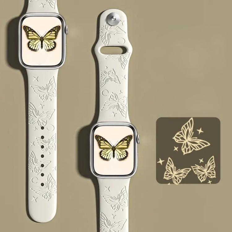 xDfind 3D Laser Engraving Silicone Watch Band, For Apple Watch 42 / 44 / 45 / 46 / 49mm, For Apple Watch 38 / 40 / 41 / S11 42mm