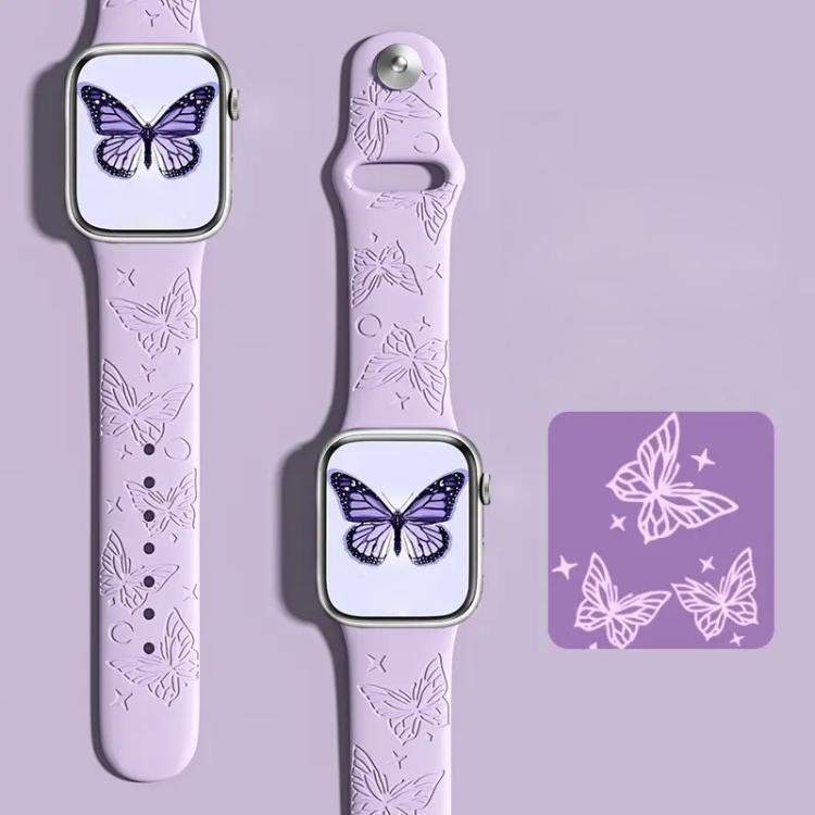 xDfind 3D Laser Engraving Silicone Watch Band, For Apple Watch 42 / 44 / 45 / 46 / 49mm, For Apple Watch 38 / 40 / 41 / S11 42mm