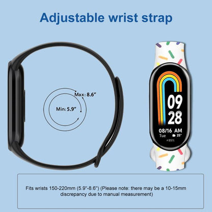 xDfind Rainbow Printing TPU Watch Band, For Xiaomi Smart Band 11 / 10 / 9 / 8