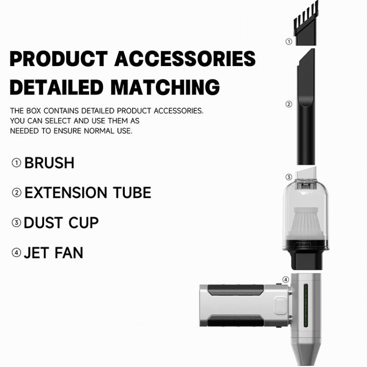 LUOWEI C2 Portable Rechargeable Ultra-High Hurricane Clean Dust Mini Jet Fan, LUOWEI C2