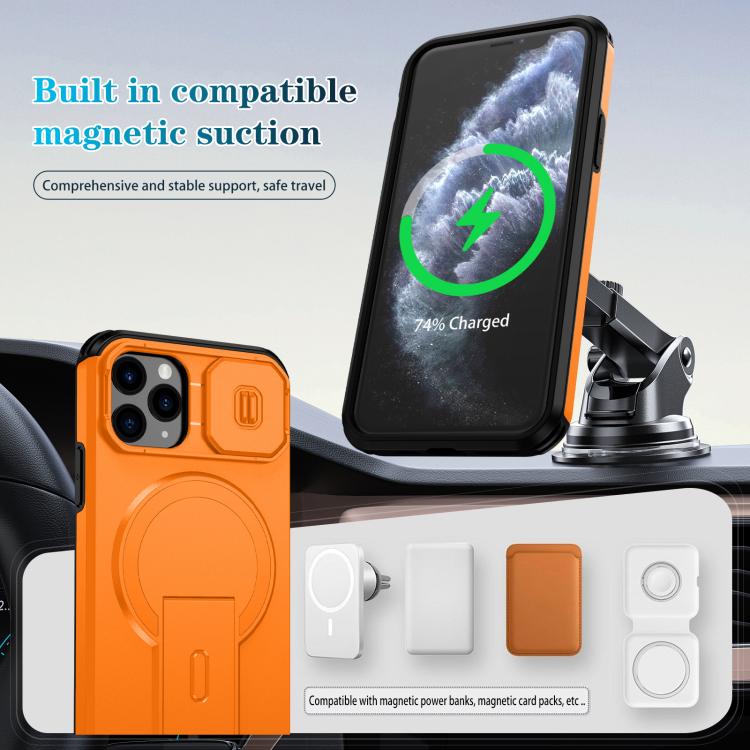 Sliding Camshield MagSafe Holder Phone Case, For iPhone 11 Pro
