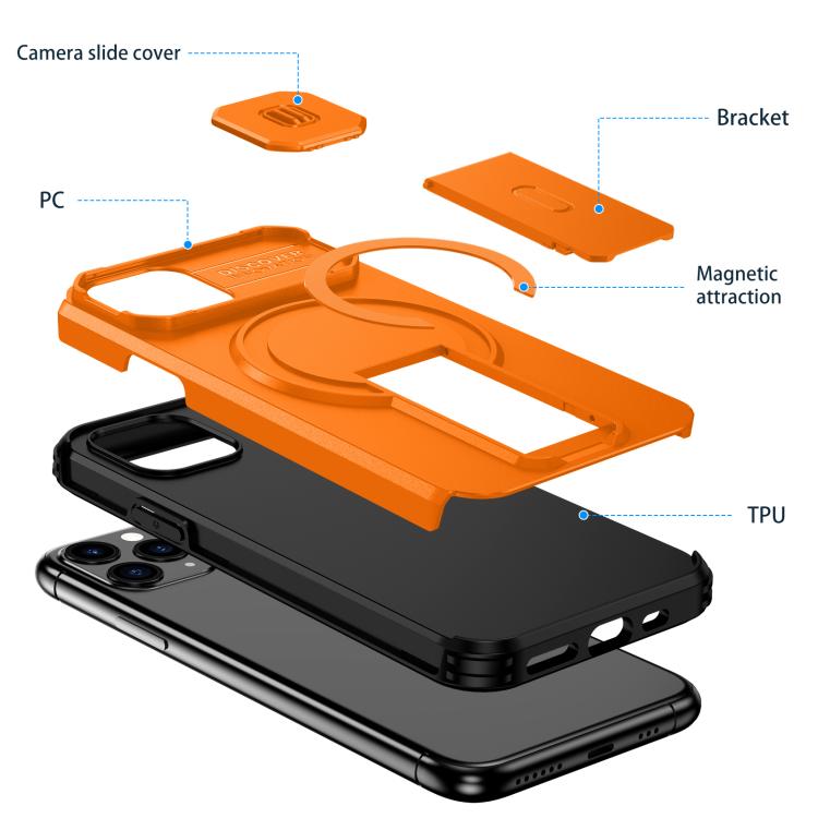Sliding Camshield MagSafe Holder Phone Case, For iPhone 11 Pro