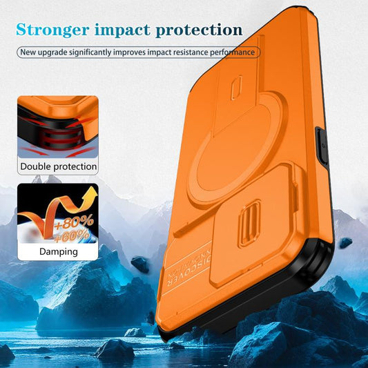 Sliding Camshield MagSafe Holder Phone Case, For iPhone 15 Pro, For iPhone 15 Plus / 14 Plus, For iPhone 15, For iPhone 14 / 13, For iPhone 14 Pro, For iPhone 14 Pro Max, For iPhone 13 Pro Max, For iPhone 13 Pro, For iPhone 13 mini / 12 mini           ...