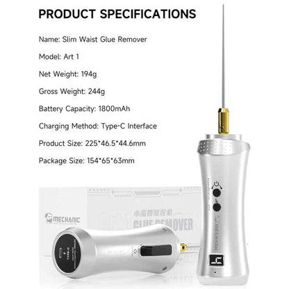 Mechanic Art 1 Slim Waist Type-C Rechargeable 4-Speed Adjustment Glue Remover