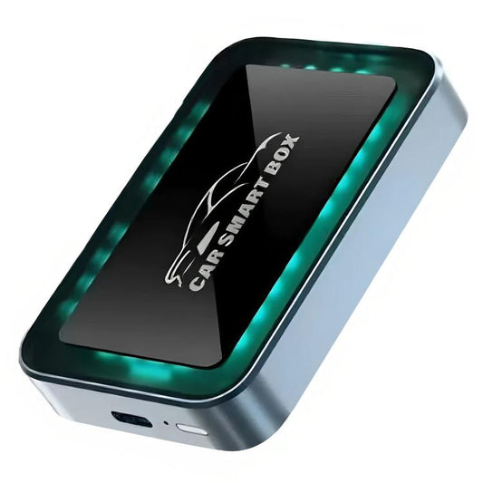 صندوق ذكي للسيارة يدعم CarPlay و Android Auto، قابل للتحويل من سلكي إلى لاسلكي