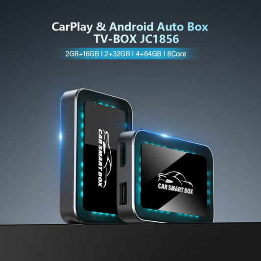 صندوق ذكي للسيارة يدعم CarPlay و Android Auto، قابل للتحويل من سلكي إلى لاسلكي