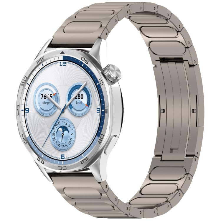 Round I-shaped Buckle Titanium Alloy Watch Band, 22mm