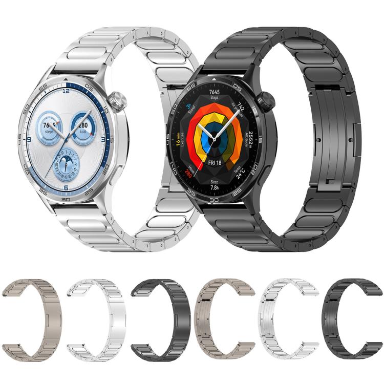 Round I-shaped Buckle Titanium Alloy Watch Band, 22mm