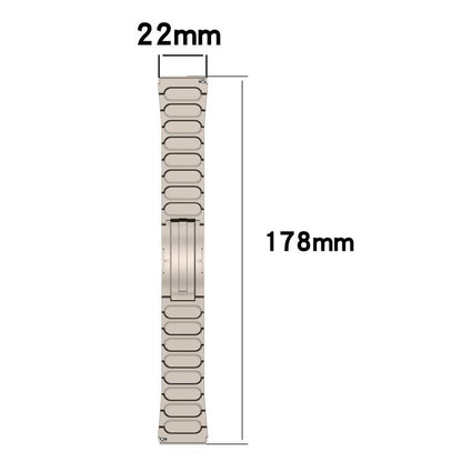 Round I-shaped Buckle Titanium Alloy Watch Band, 22mm