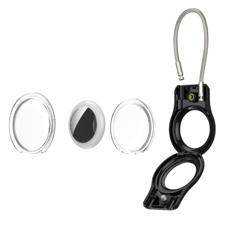 Positioning Tracker Steel Wire Hook Waterproof Protective Cover, For AirTag